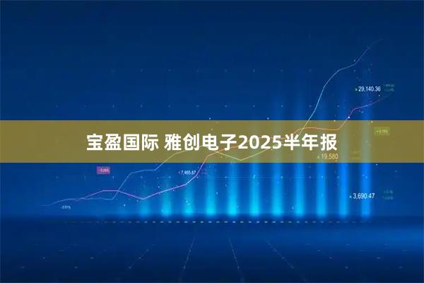 宝盈国际 雅创电子2025半年报